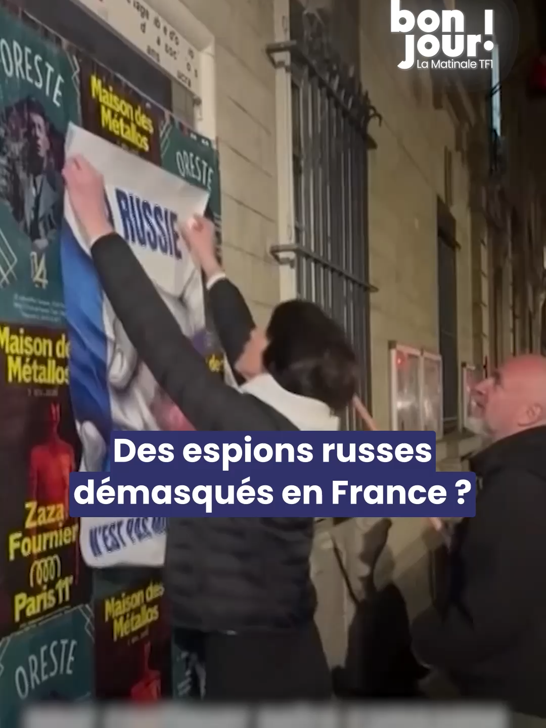 🕵️‍♂️ Des espions russes démasqués en France ? Plusieurs personnes ont été arrêtées après la découverte d'affiches prorusses collées sur l'Arc de Triomphe. Trois d'entre elles ont été placées en détention provisoire, suspectées d'espionnage pour la Russie et d'ingérence par les renseignements français.