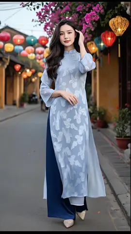 Áo dài cách tân 4 tà dáng suông #aodaicachtan #aodaidangsuong #aodaitet #aodaitet2026 
