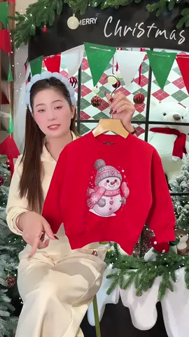 Áo nỉ đón Giáng sinh cho bé siêu xinh #thoitrangtreem #meosuastore 