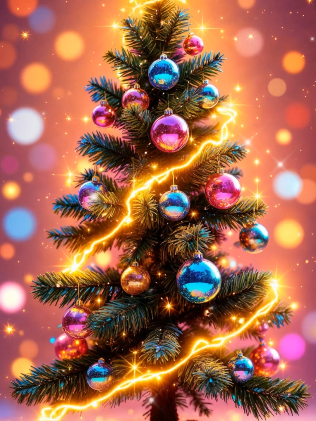 Live Wallpaper | Christmas Tree #christmaswallpaper #livewallpaper #christmaslights #magicalatmosphere #cozyvibes #holidayseason #aivideo #phonewallpaper