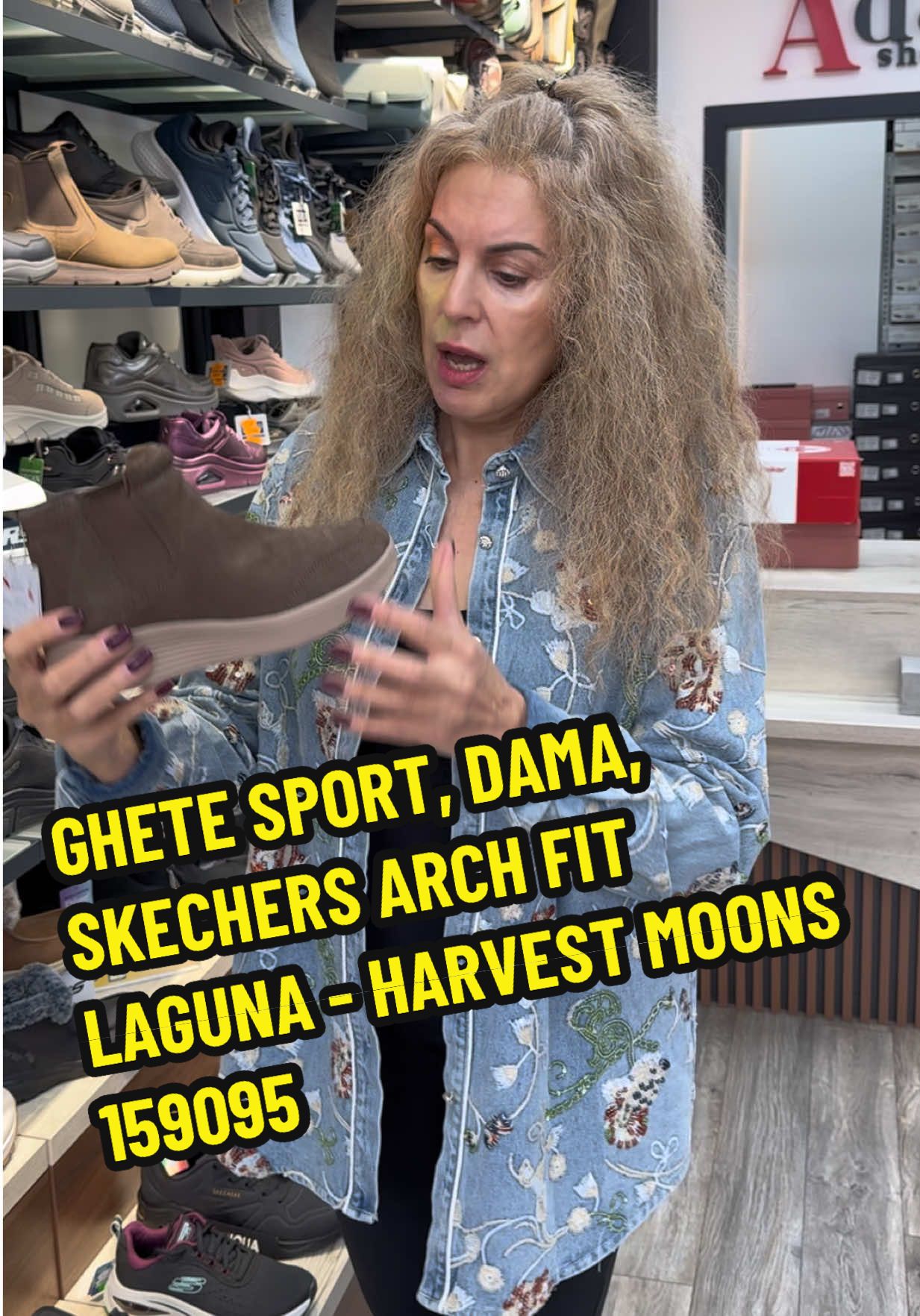 GHETE SPORT, DAMA, SKECHERS ARCH FIT LAGUNA - HARVEST MOONS 159095 disponibili pe negru sau maro #ghete #ghetesport #skechers #incaltaminte #incaltamintedama 