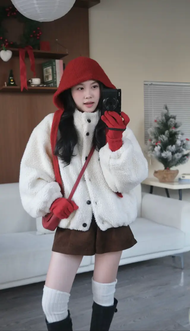 mua chụp con ảnh Giáng sinh liềnnn 📣 #aokhoacnu #fyp #aokhoaclongcuu #winteroutfit #xuhuong 