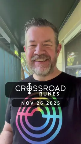 Crossroad Runes for 11.26.25 : A daily meditation on meaning and belonging. #dailyrunes #positiveenergy #norsepagan #pagantok #queerpagan @Liam Ashe  