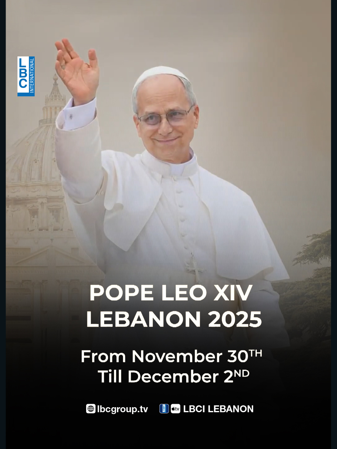 الـLBCI تنفرد بمواكبة البابا لاوون الرابع عشر على متن الطائرة خلال زياته إلى تركيا ولبنان في تغطية خاصة ومباشرة لكل الأحداث والتفاصيل #LBCI #LBCILebanon #Viral #LBCIVideos #Trending #لبنان #Lebanon #foryoupage #foryou #fyp