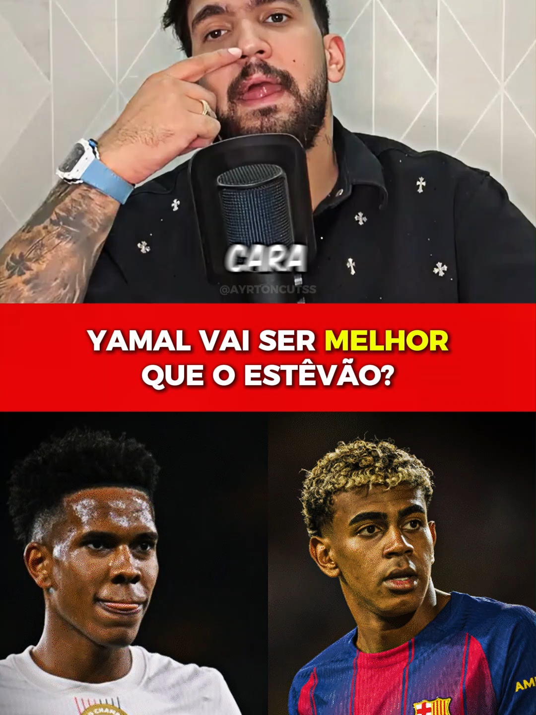 Yamal vai ser melhor que o Estêvão?  @ayrtonbrito_ @clipfyai.league  #ayrtonbrito #ayrtonclipfy #clipfyleague #polemica #futebol #yamal #lamineyamal #barcelona #chelsea #championsleague #ucl