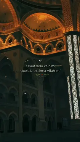 Umut dolu kalbimizi,  çiçeksiz bırakma Allah'ım.#kesfet 