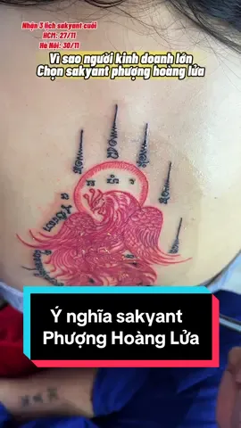 Ý nghĩa sakyant Phượng Hoàng Lửa. Cập nhật ngày thứ 2 Achan làm việc tại HCM. #sakyant #phongthuydt #sakyantatoo #msthuy #phuonghoanglua 