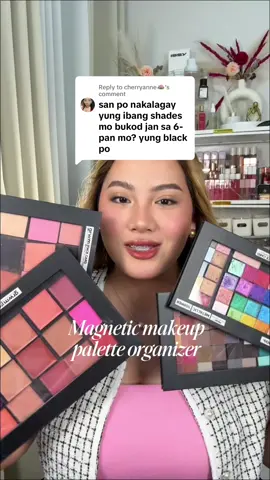 Replying to @cherryanne🪷 Dito ko nilalagay sa mga Magnetic Makeup palette yung iba kong inserts. Nahanap ko rin here sa tiktok yung mismong same shop na pinagbilhan ko siss. 2 Small and 2 Large. ☺️ #beautyph #makeupph #makeuphacks #magneticpalette #makeuporganizer 
