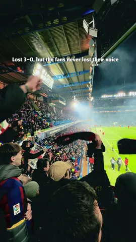 Lost 3-0, but the Barça fans never lost their voice 💙❤️ #fcbarcelona #برشلونة #chelsea #fan 