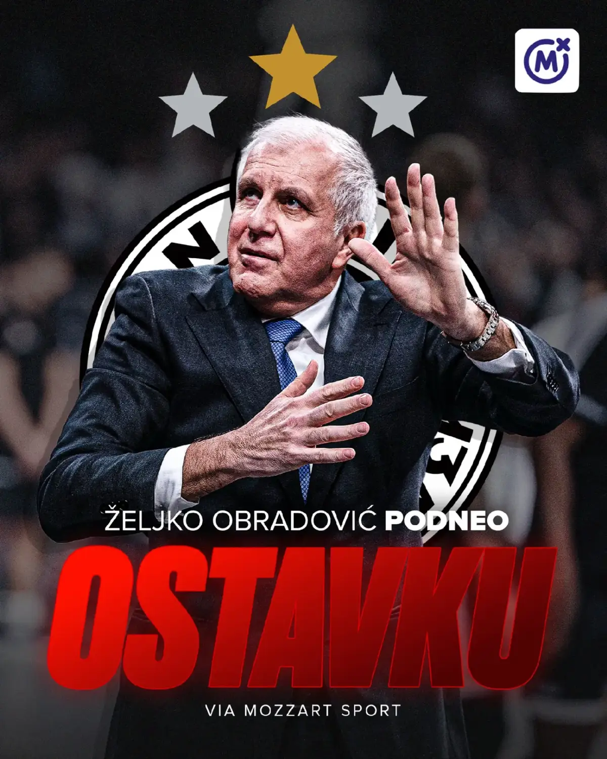 🚨Željko Obradović posle serije poraza odlučio da je vreme za promenu, saznaje Mozzart Sport! #kkp #kkpartizan #euroleague  #mozzartsport 