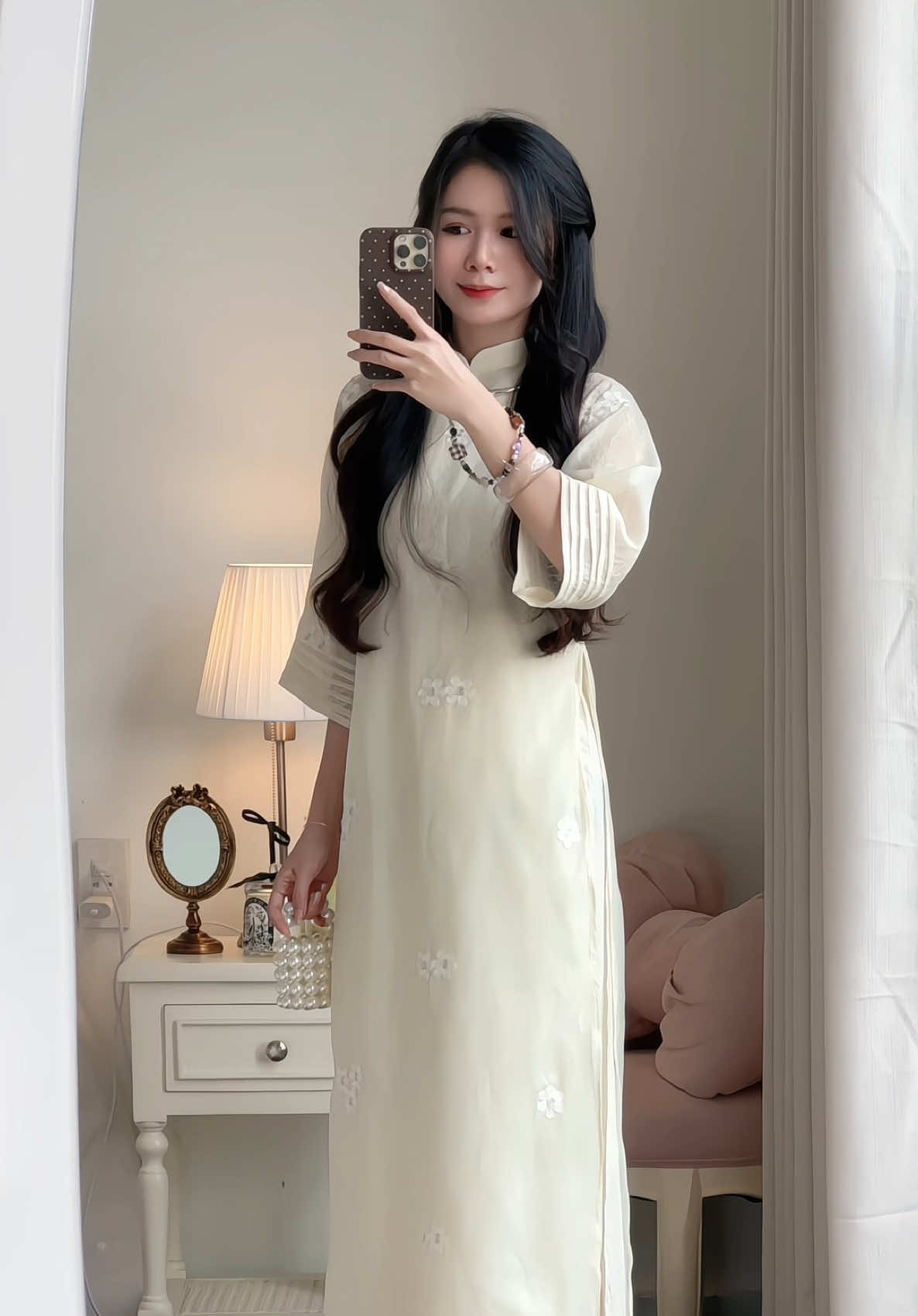 Áo dài Tết (P3). Thích em áo dài này quá chừng. @Áo Dài Trang Lily  #fyp #viral #aodai #tranglily 