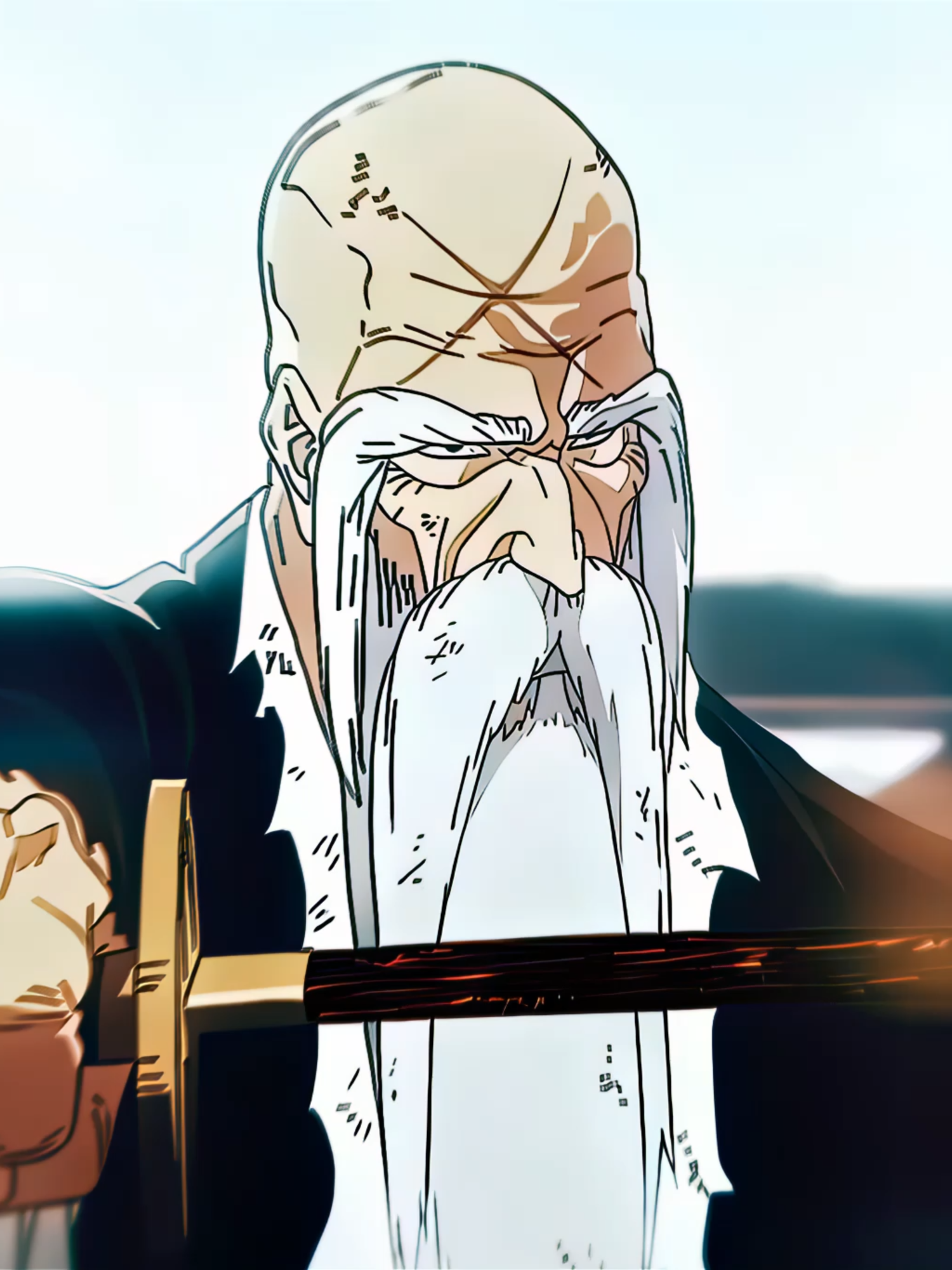 а ты все таки, болтливый индюк, как и раньше | #bleach #yamamoto #yamamotogenryuusai