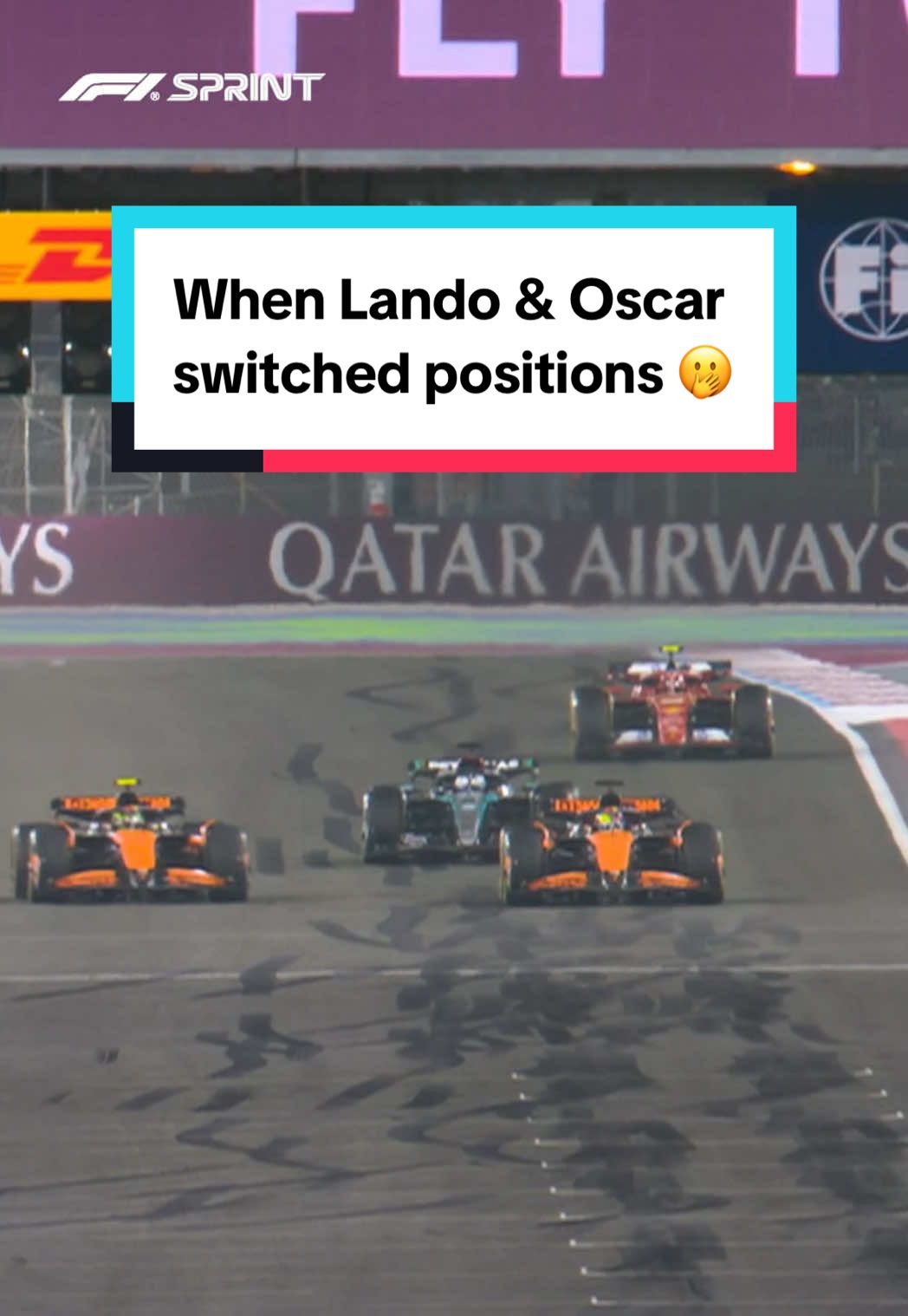 lando gave oscar the sprint win last time out in qatar, returning the favour for brazil 😌 #f1 #qatargp #landonorris #oscarpiastri #mclaren 