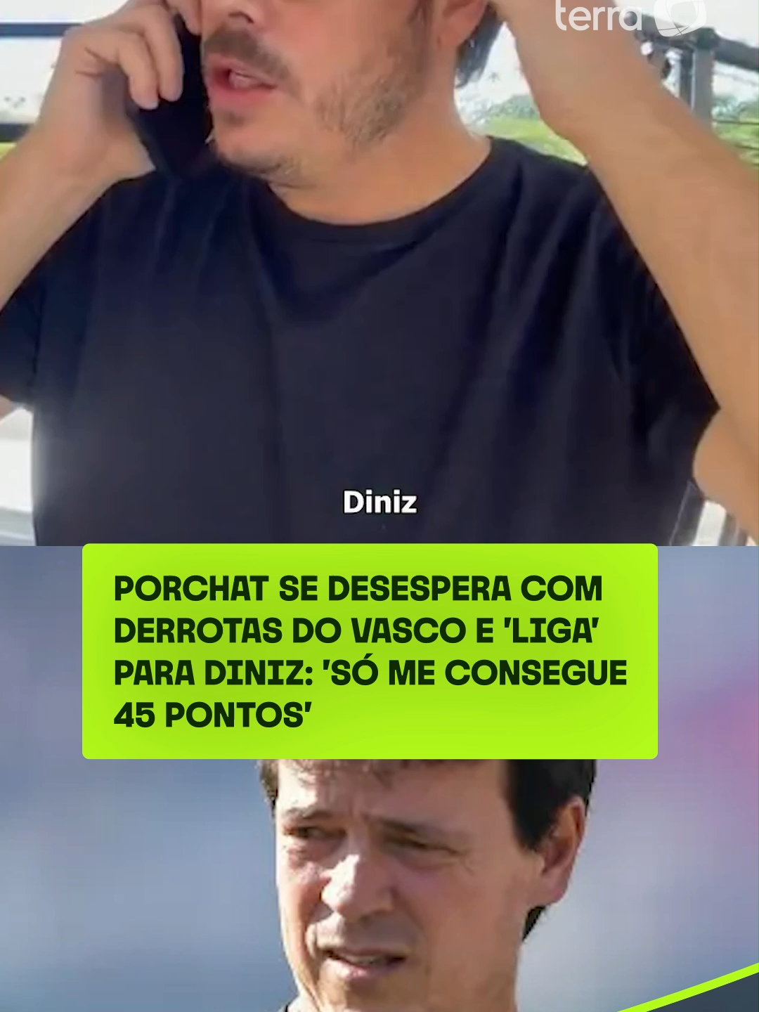 ME AJUDA A TE AJUDAR, DINIZ!😅 O Vasco vem de cinco derrotas consecutivas no Brasileirão e o que antes parecia ser uma luta pela classificação à Libertadores de 2025 virou o 'fantasma' de brigar para não cair. O humorista Fábio Porchat já deu a letra para Fernando Diniz nas redes sociais: não precisa treinar! 😂 #terraesportes #fabioporchat #vasco #fernandodiniz #brasileirão