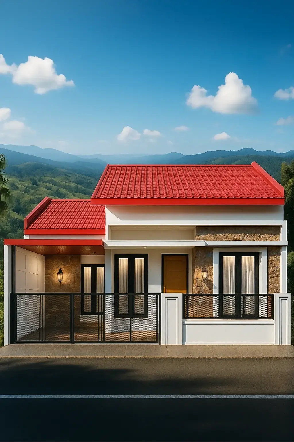 Inspirasi desain rumah modern 1 lantai. #desainrumah #rumahimpian #rumahminimalis 