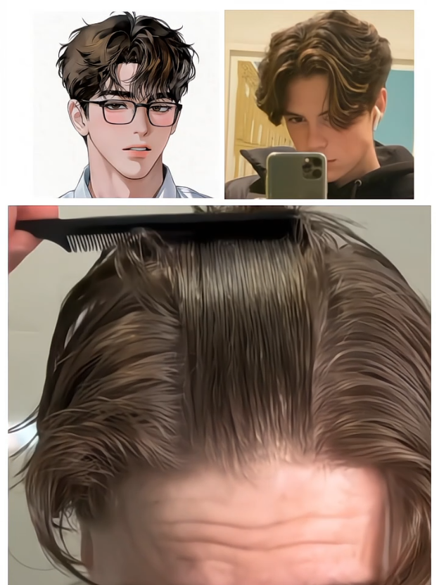 Hairstyle for men ✨🔥 - pt.2   #hairstyle #tutorial #lookmaxing #GlowUp #trend 