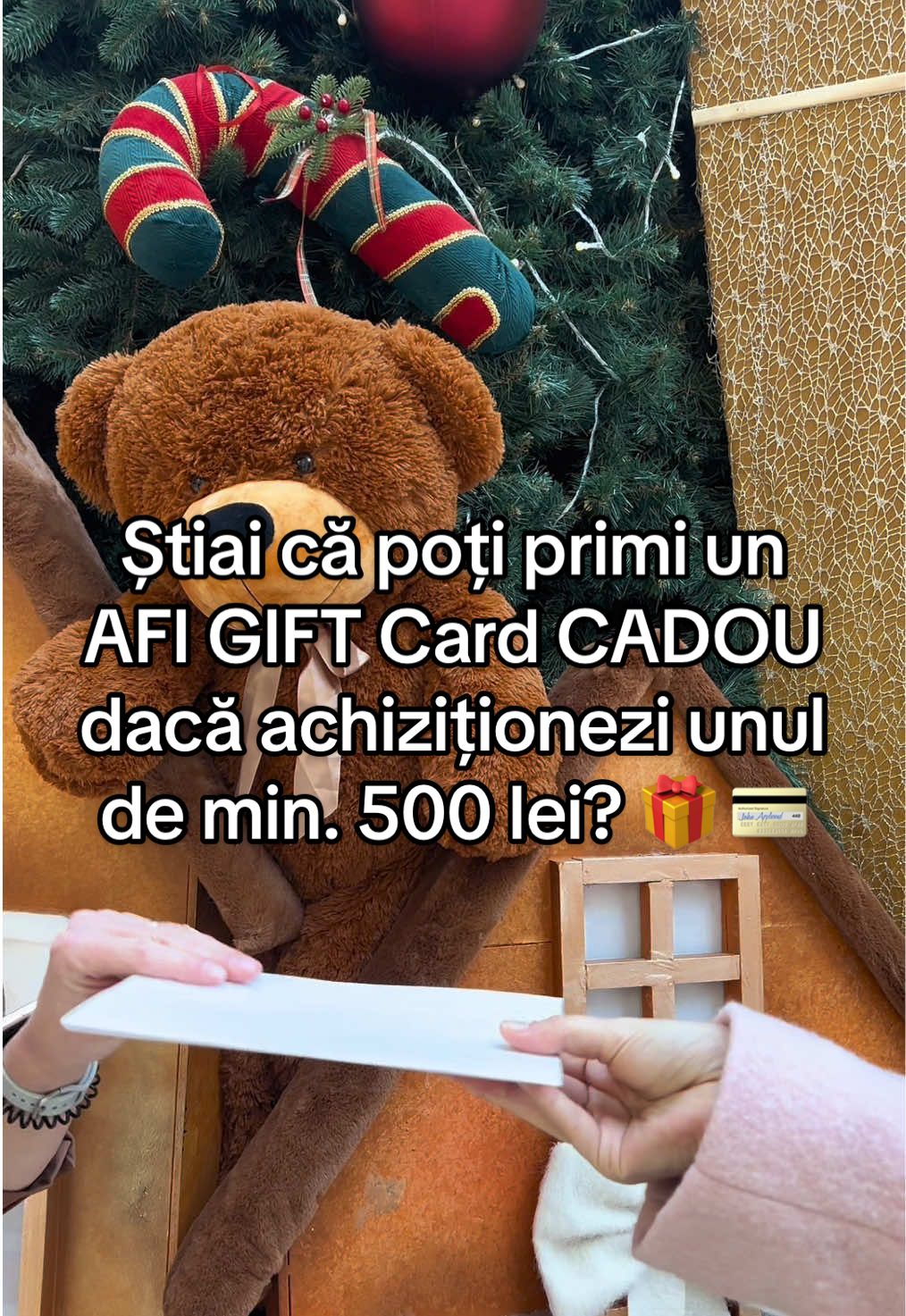Până pe 3 decembrie 🎄, când cumperi un AFI GIFT Card de minimum 500 lei 💳✨, primești încă un AFI GIFT Card CADOU de 50 lei 🎁… doar pentru tine 😌💖 #afi #aficotroceni