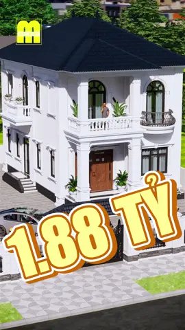 Biệt thự vườn trắng tinh khôi #thietkenhadep #nha2tang #nhamainhat #phongthuy #nhavuon 