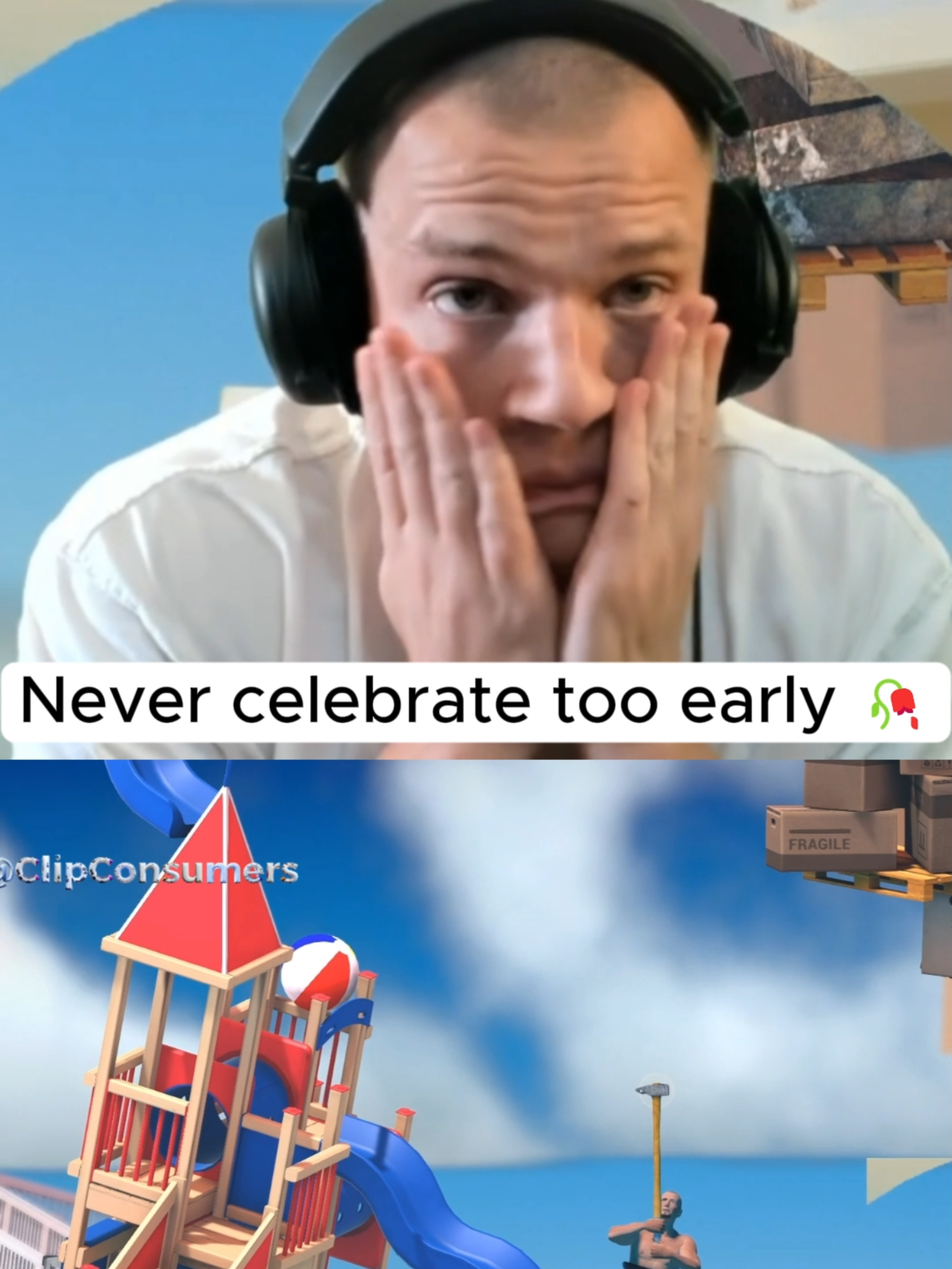 Jynxzi Celebrates Too Early on Getting Over It 😭#jynxzi #gettingoverit #fail #clipfarm #clipconsumers