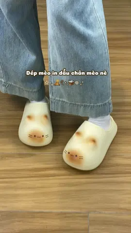 Dép mèo in dấu chân mèo nè #depsuc #deplong #gaubata 