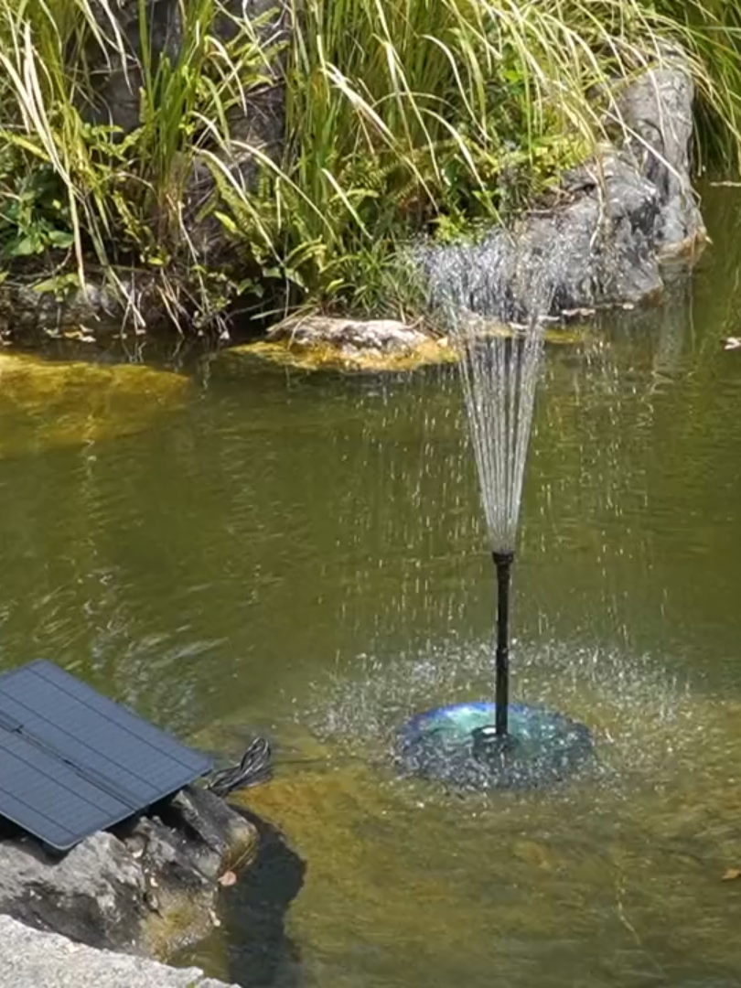 20W DIY Solar Water Fountain – Folding Panel, Adjustable Stand & 5 Spray Styles #solarfountain #gardenfountain #waterfeature #gardendecor #outdoorideas #pondlife #solarpowered #gardeninguk #amazonfindsuk #tiktokmademebuyit #gardenmakeover #homesandgardens