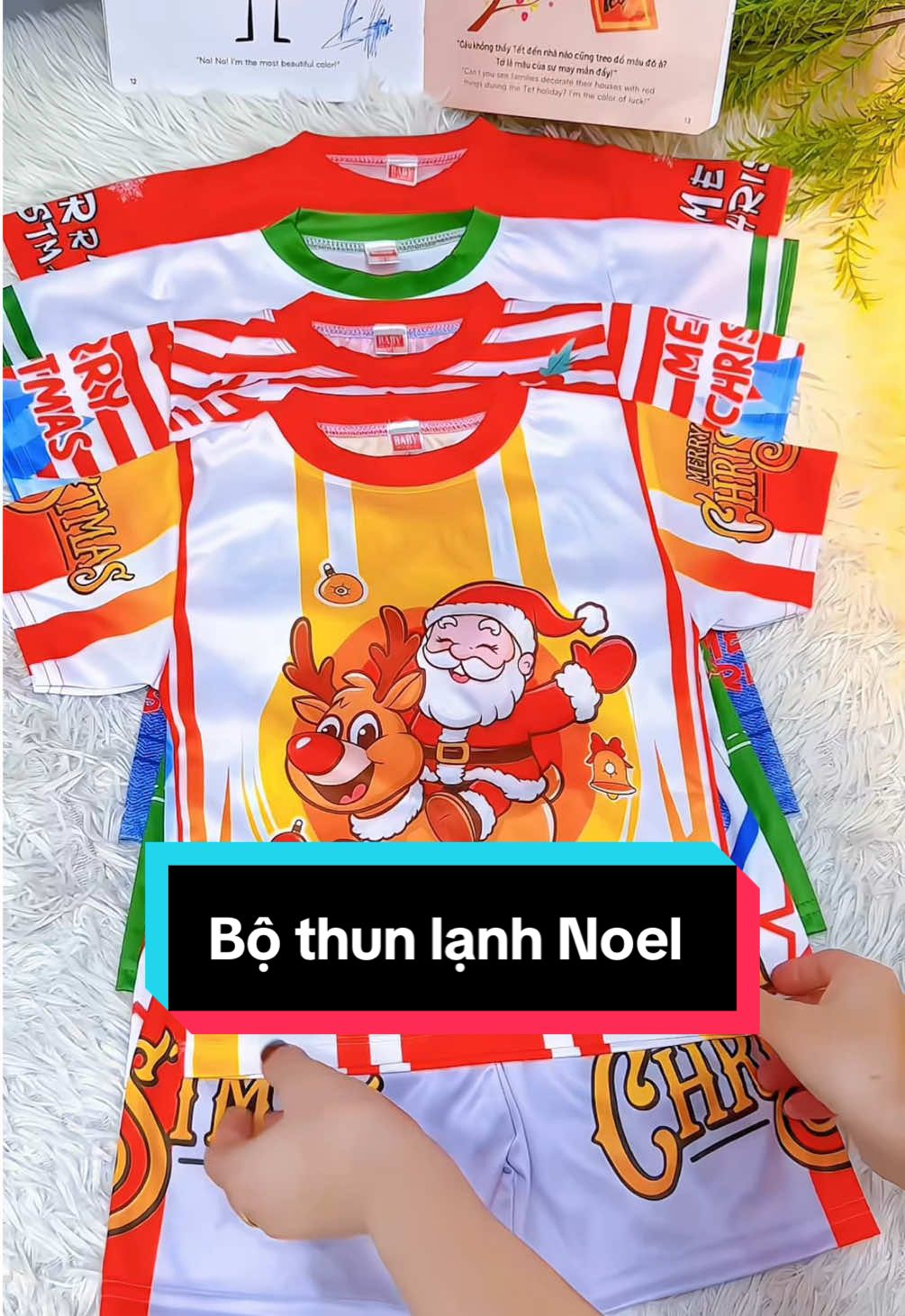 Bộ Noel Giáng Sinh cho bé 4 màu xinh xắn lắm nè các mẹ #xuhuong #bochobe #bococtaychobe #bogiangsinh2026 #bonoelchobe 