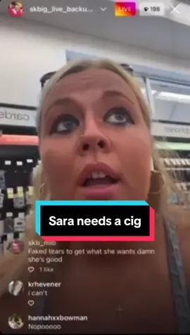 Sara going through cig withdrawls. #cigarette #cigarettes #skb #sarakendallbaby #sarakendall