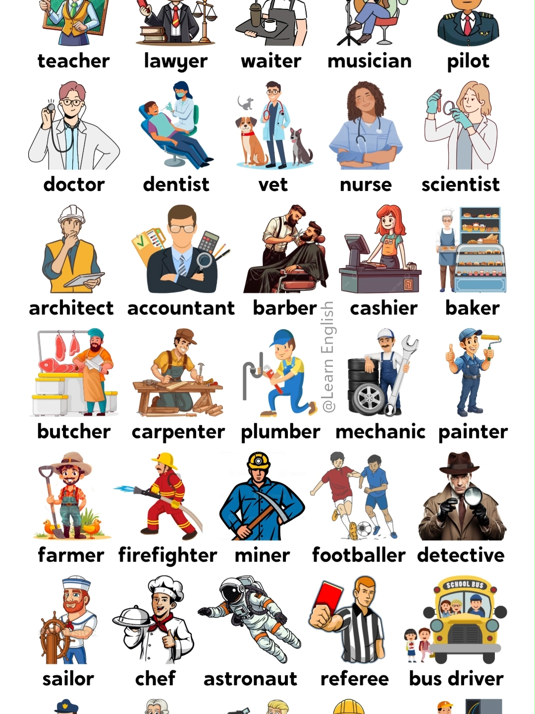 Jobs and Occupations in English #fyp #foryou #fypシ #foryoupage #reels #duet #tiktok #trending #Love #viral #viralvideo #viraltiktok #parati #trend #funny #english #tiktokviral #like #capcut #tiktokindia