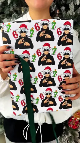 Gojo said: six seven this year#gojo #christmas #giftwrapping #gojowrappingpaper #animewrappingpaper 