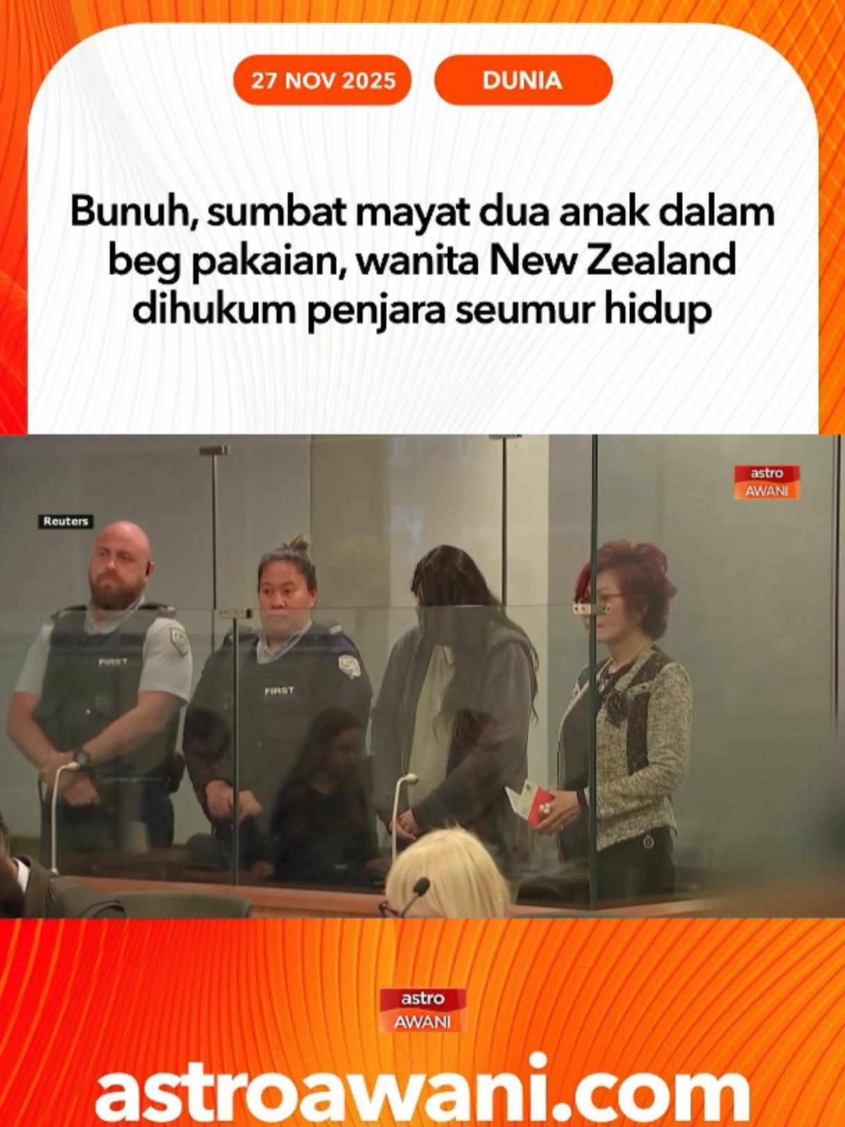 Peguam Lee berhujah bahawa dia tidak bersalah atas alasan tidak siuman, mendakwa kematian suaminya pada 2017 menyebabkan Lee mengalami kemurungan teruk namun , pihak pendakwa berhujah Lee sedar apa yang dilakukannya, merujuk kepada usaha menyembunyikan mayat sebelum melarikan diri ke luar negara. #AWANInews