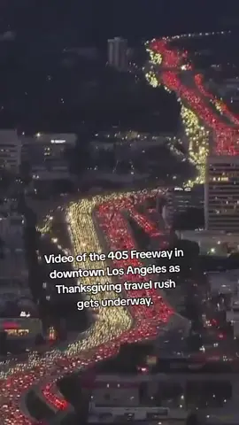 Video of the #405Freeway in downtown #losangeles  as #Thanksgiving travel rush gets underway.  #traffic 