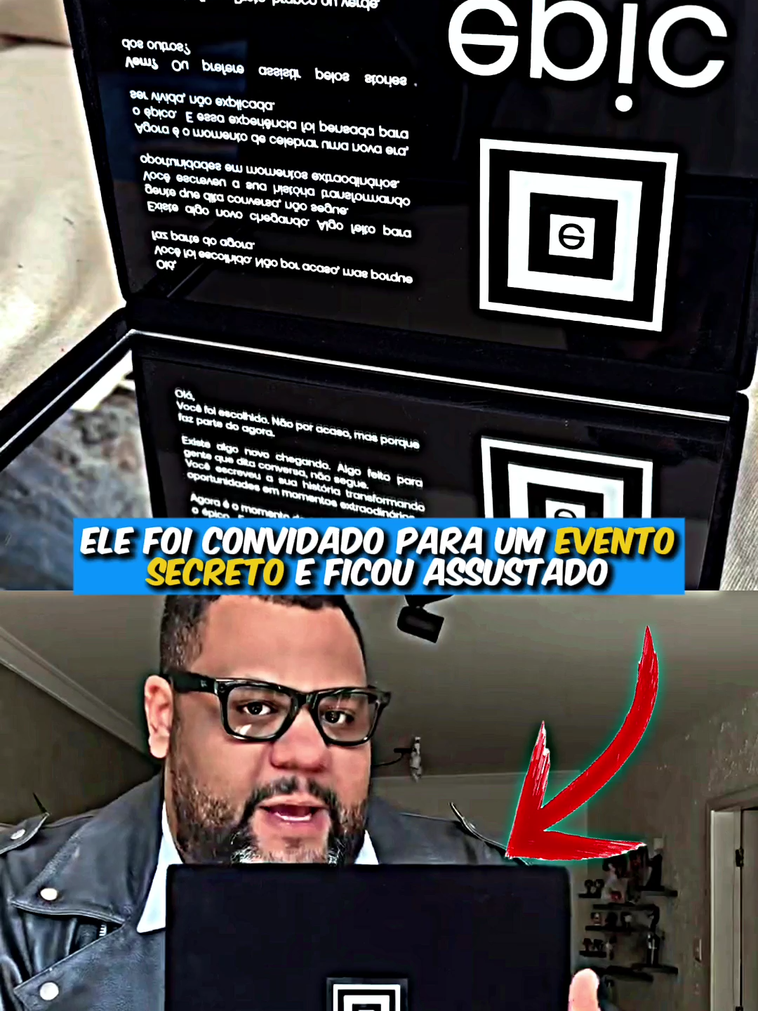 ele foi convidado para um evento secreto e ficou assustado com o convite #eventoclipfy #EpicEra @clipfyai.league