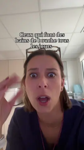 Il ne faut pas faire de bain de bouche tous les jours parce que ça peut déséquilibrer la flore de la bouche, irriter les gencives et même abîmer les dents à force. On les utilise surtout en cure courte, pas au quotidien tous les jours de l’année🤗🦷#assistantedentaire #dentistryworld #hygienedental #fyp #hygienebuccodentaire 