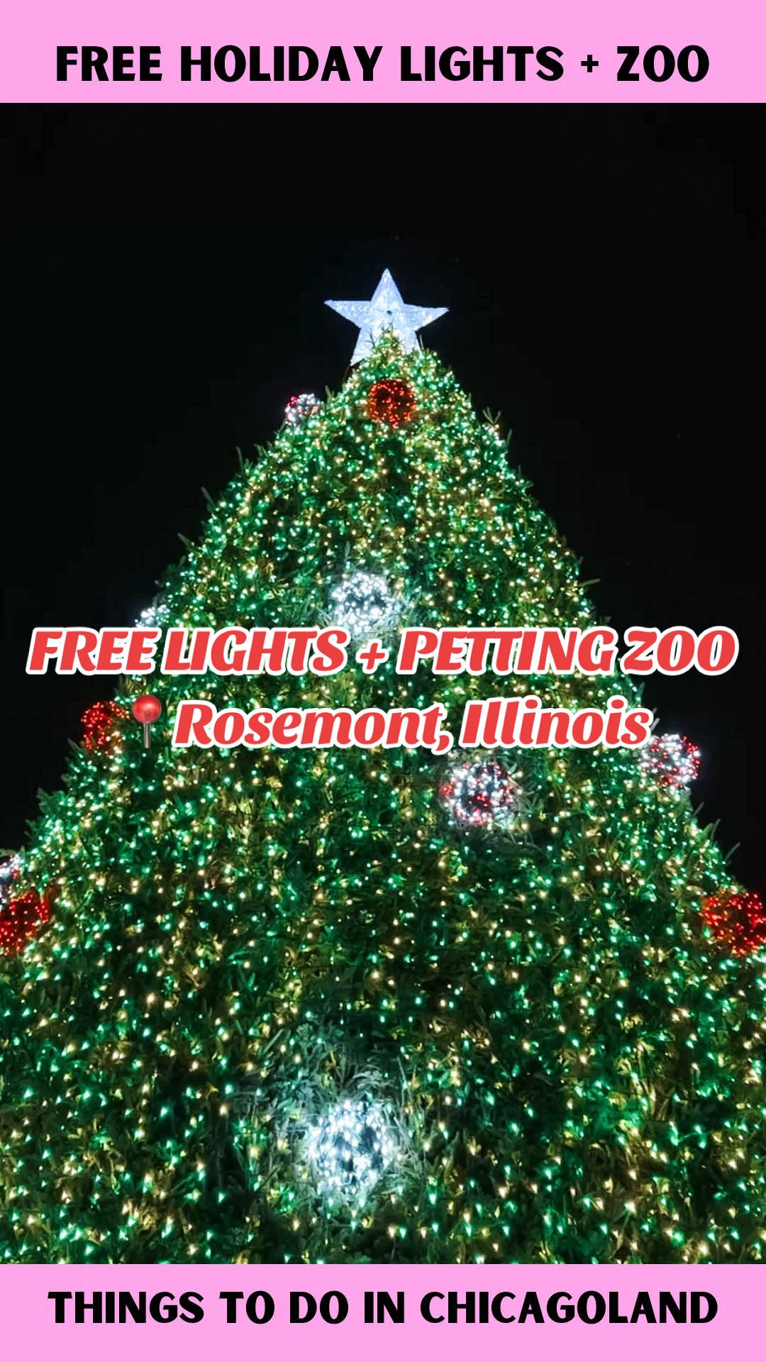 FREE Christmas Lights & Petting Zoo! 🐑🎄🐐 📍 6321 N Scott Road, Rosemont, Illinois 🚗 Free street parking 🚽 No public bathrooms 🗓️ Open daily & always free! Did you know that Rosemont has a free holiday light display and petting zoo!? So fun and magical for the whole family! On select dates, you can meet Santa too! 🎅🏼 ✨ Looking for more family-friendly things to do in Chicagoland? Follow @itsabbysworldafterall for local adventures, hidden gems, & kid-approved fun! ✨ #chicagoparent #thingstodoinchicago #chicagoblogger #chicagosuburbs #chicagomom 