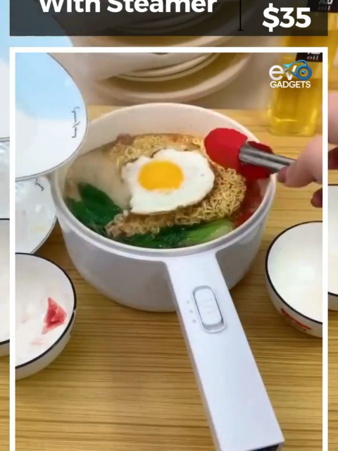 🍲 Cook a Full Meal in One Tiny Pot?! GAME CHANGER! Shop Now - https://amzn.to/4iteQfu Full Product Review - https://www.evogadgets.co.in/2025/11/Electric-Hot-Pot-with-Steamer.html Find Out More Gadgets - https://linktr.ee/EvoGadgets Portable 1.5L ceramic glaze electric hot pot with steamer, dual power cooking, non-stick coating, multi-functional mini cooker for ramen, pasta, steak, soups, and dorm or travel use. #HotPot #MiniCooker #PortableCooking #KitchenGadget #QuickMeals