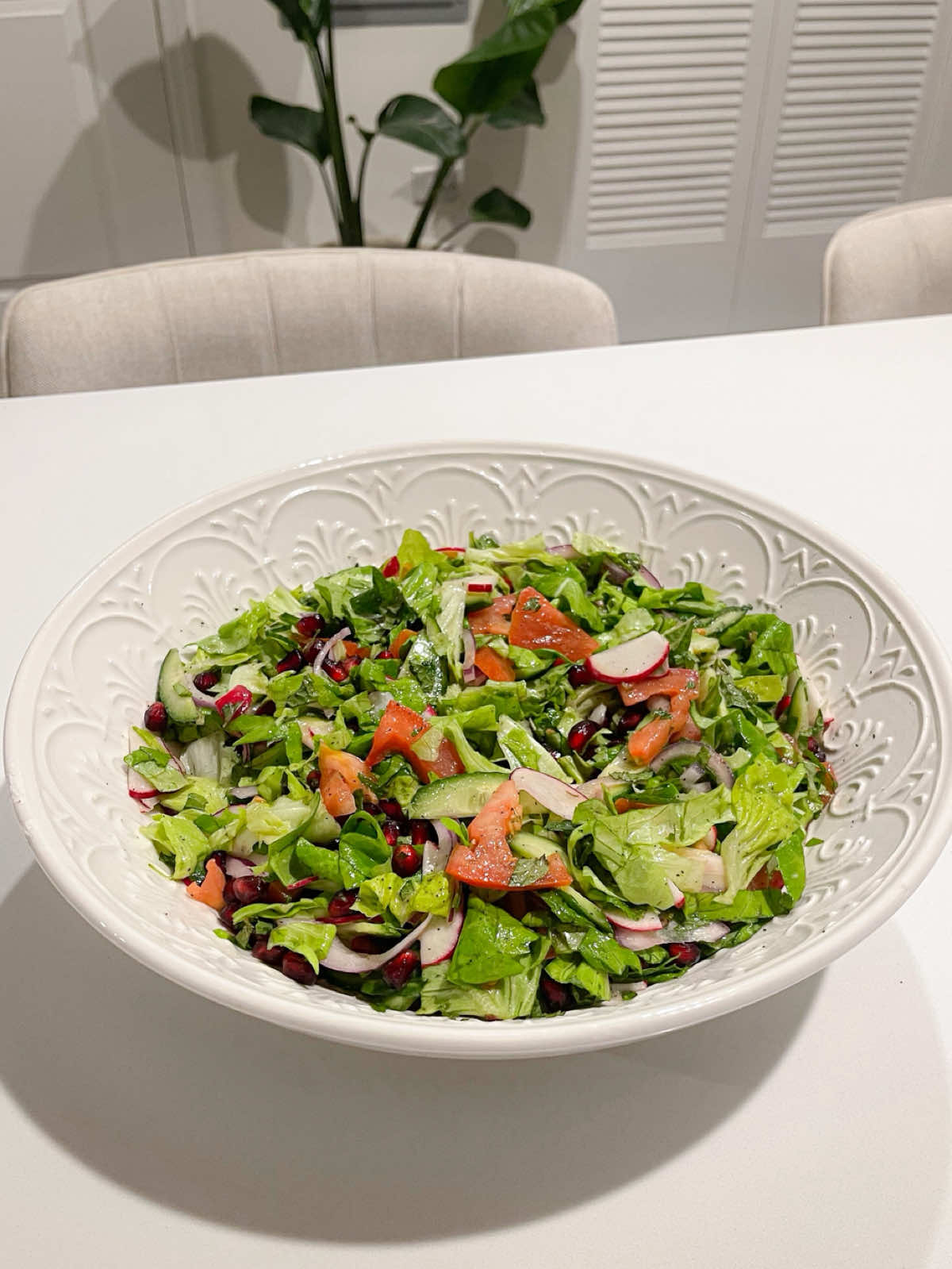 Butter lettuce salad 🥗 #salad #pomegranate #Love #healthy #clean 