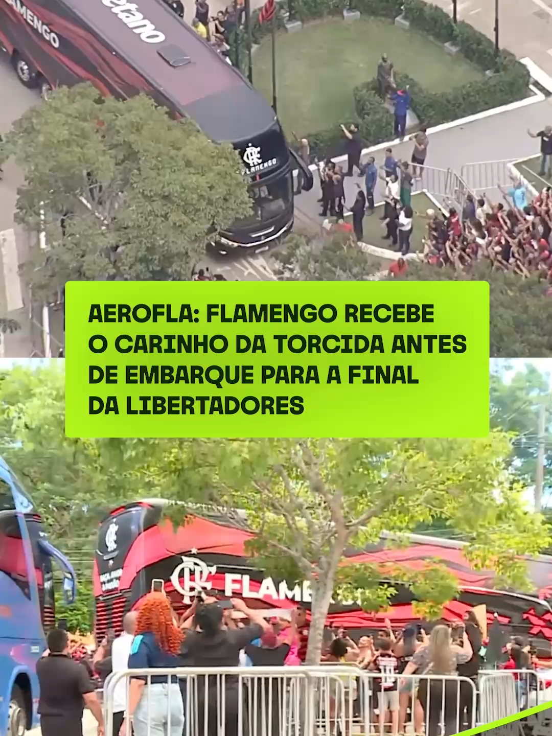 NAÇÃO FAZ A FESTA NO RIO DE JANEIRO! O embarque do Flamengo para a final da Libertadores nesta quarta-feira, 26, movimentou a capital fluminense e fez com que milhares de rubro-negros fossem até as ruas para desejar sorte ao clube contra o Palmeiras. A partida, que ocorre no sábado, irá definir o primeiro time brasileiro a conquistar pela quarta vez a competição mais importante da América do Sul. #aerofla #flamengo #riodejaneiro #futebol #libertadores