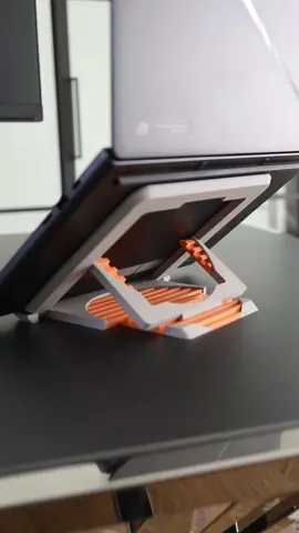 I needed a laptop stand, so I designed and 3D printed one. 📁 3D print yours. Check the link in bio. Follow for more thoughtful designs with a playful twist  #3dprinting #desksetup #IndustrialDesign #DieterRams