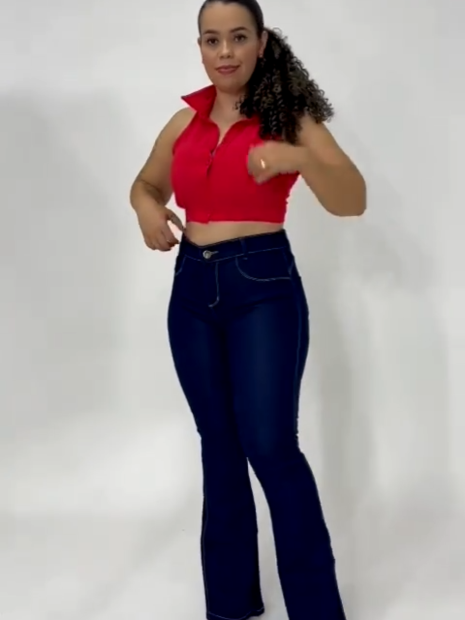 Kit 03 Calças Flare Feminina Jeans Escura Modelagem Empina Bumbum #Jeans