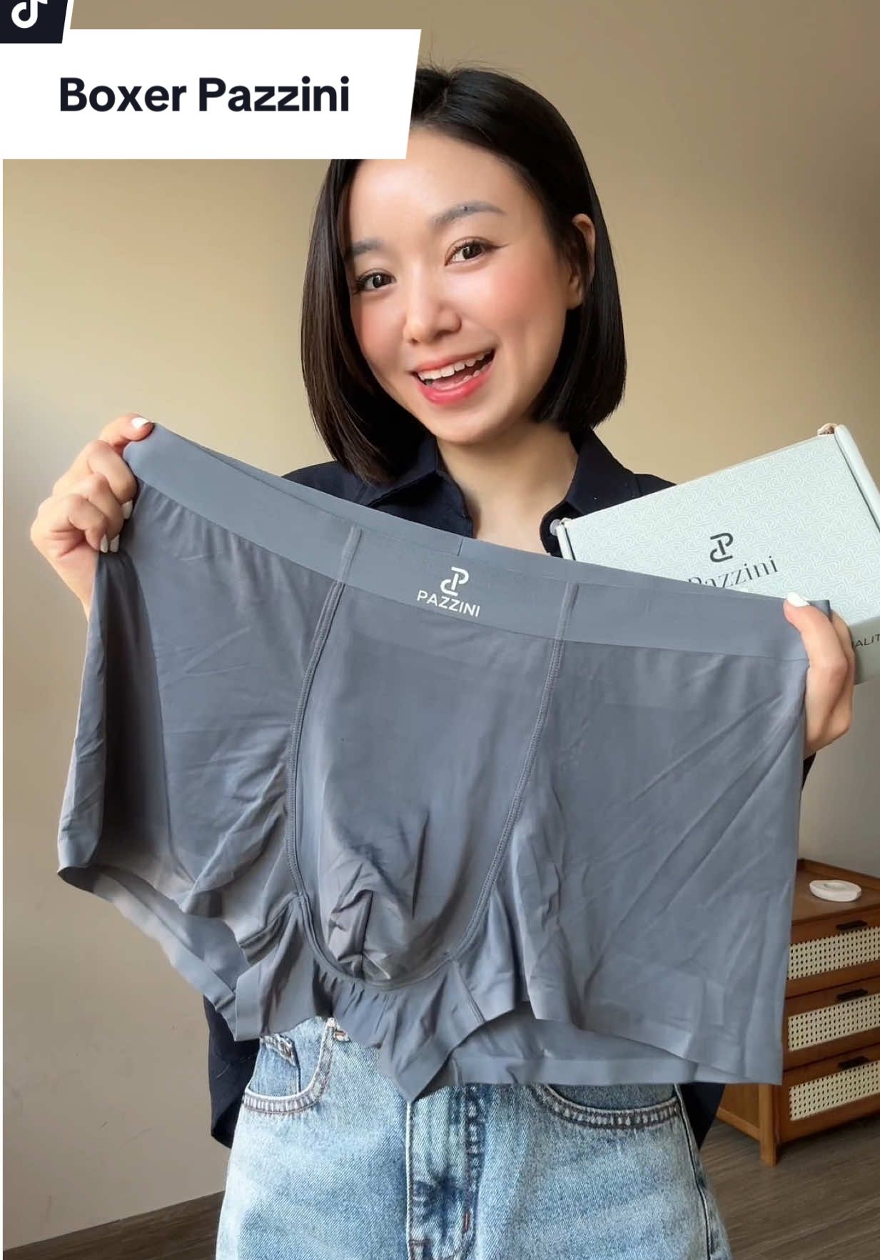 Xin phép chọn loại này cho chồng từ đến cuối đời vì mặc quá là mê ạ #quanboxer #pazzini #boxernam 