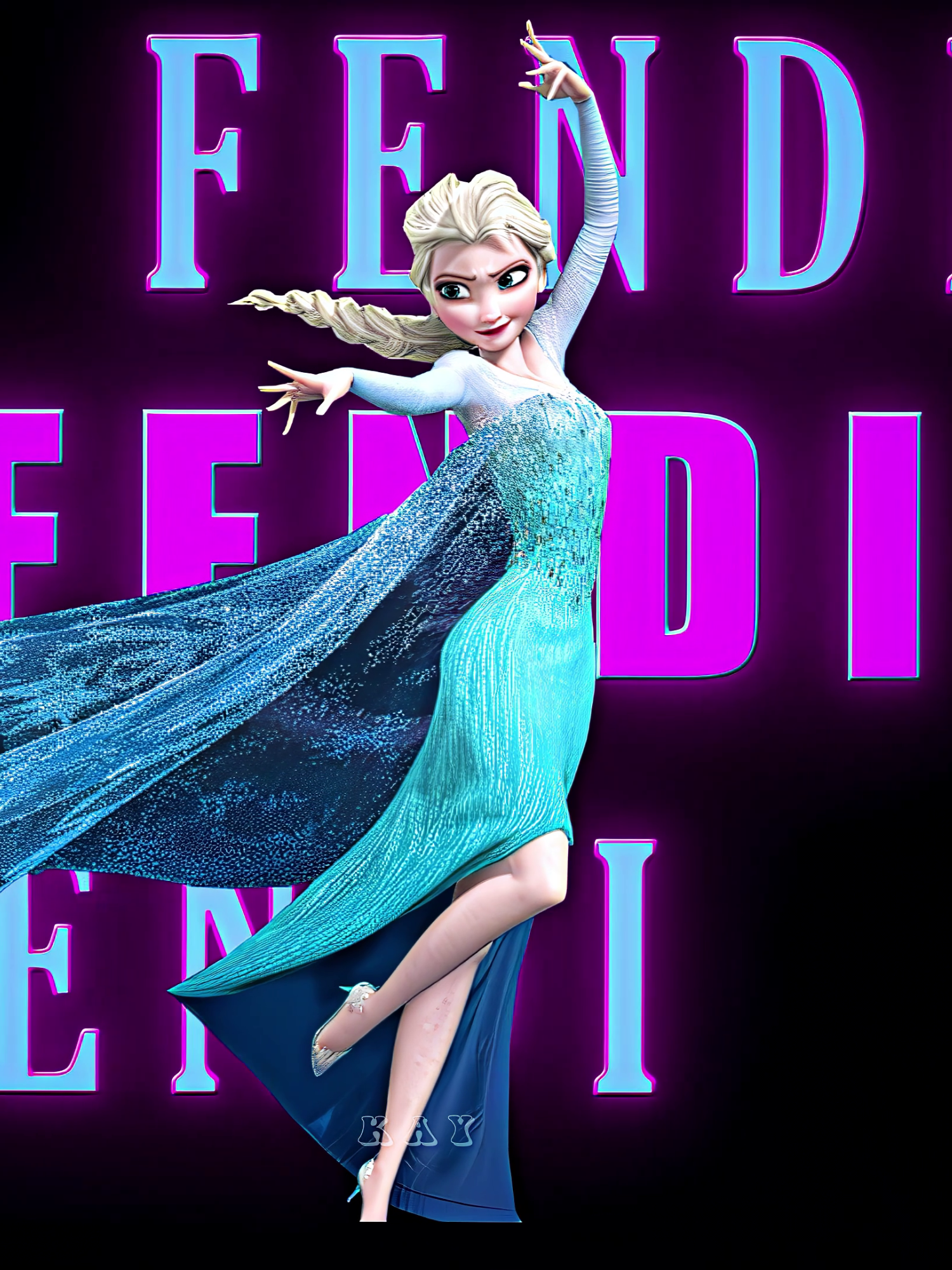 Trying this trend with the Queen! ❄️💕 #frozenelsa  #elsaedit  #fyp  #fearlessskyzzz #queenelsaedit #disneyelsa #aftereffectsedits