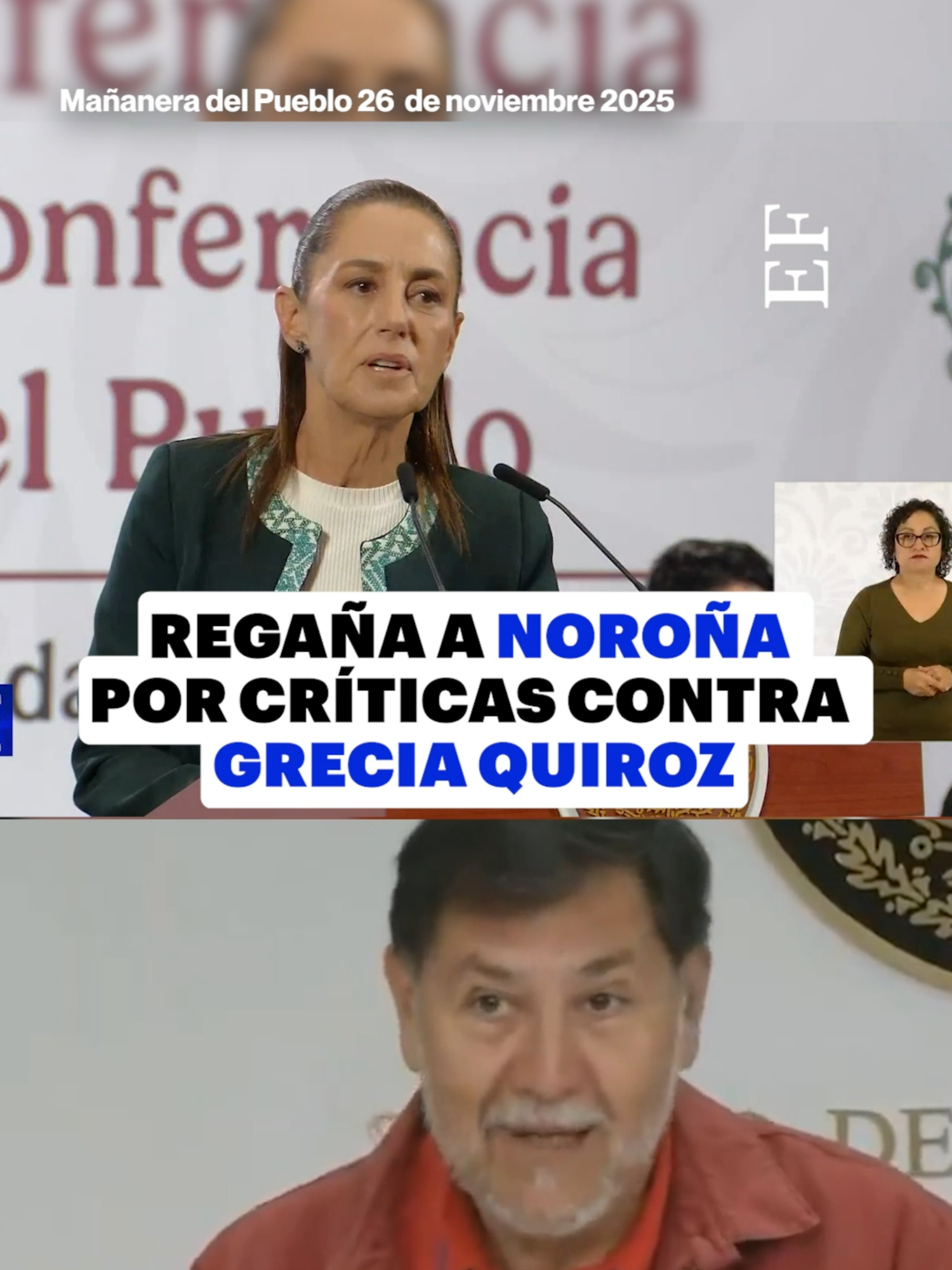 💢 Sheinbaum regaña a Noroña por críticas contra Grecia Quiroz: afirmó que al tratar temas políticos también se debe esperar al momento oportuno y que este no es el ideal, tras lo ocurrido con Carlos Manzo #fernandeznoroña #greciaquiroz #carlosmanzo #claudiasheinbaum #politica #mexico