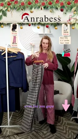 ANRABESS Womens Striped Gingham Pants 2025 Pajama Lounge Boxer Pants Cute Comfy PJ Bottoms with Pockets Fall Y2K Outfits