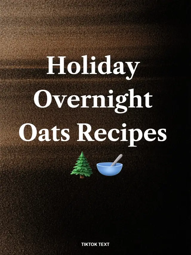 If you need easy breakfasts for busy mornings, these festive overnight oats are the move. They take 5 minutes to prep, live in the fridge while you sleep, and taste like dessert but actually keep you full.  Here’s the basic formula so you can make any flavor you want: 1️⃣ Add 1/2 cup rolled oats +1/2 cup milk (any kind) to a jar. 2️⃣ Stir in 1/4 cup yogurt for creaminess (optional but so good). 3️⃣ Sweeten with maple syrup or honey to taste. 4️⃣ Add your mix-ins: spices, fruit, cocoa, nut butter, or whatever matches your flavor. 5️⃣ Stir well, cover, and chill overnight. 6️⃣ In the morning, top with fruit, nuts, or a little extra sweetness.  Let me know your favorite oat recipes or easy breakfast ideas!  #overnightoats #holidayrecipes #holidayfood #breakfastideas #easybreakfast 