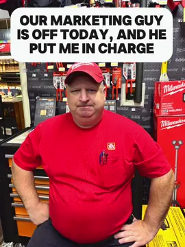 “Boss: ‘Can you cover marketing today?’ Him: ‘Buy some tools.’ Honestly… not wrong 🤷‍♂️😂 #WalkertonHH #HomeHardware #HardwareStoreHumor #ShopLocal #ToolTok