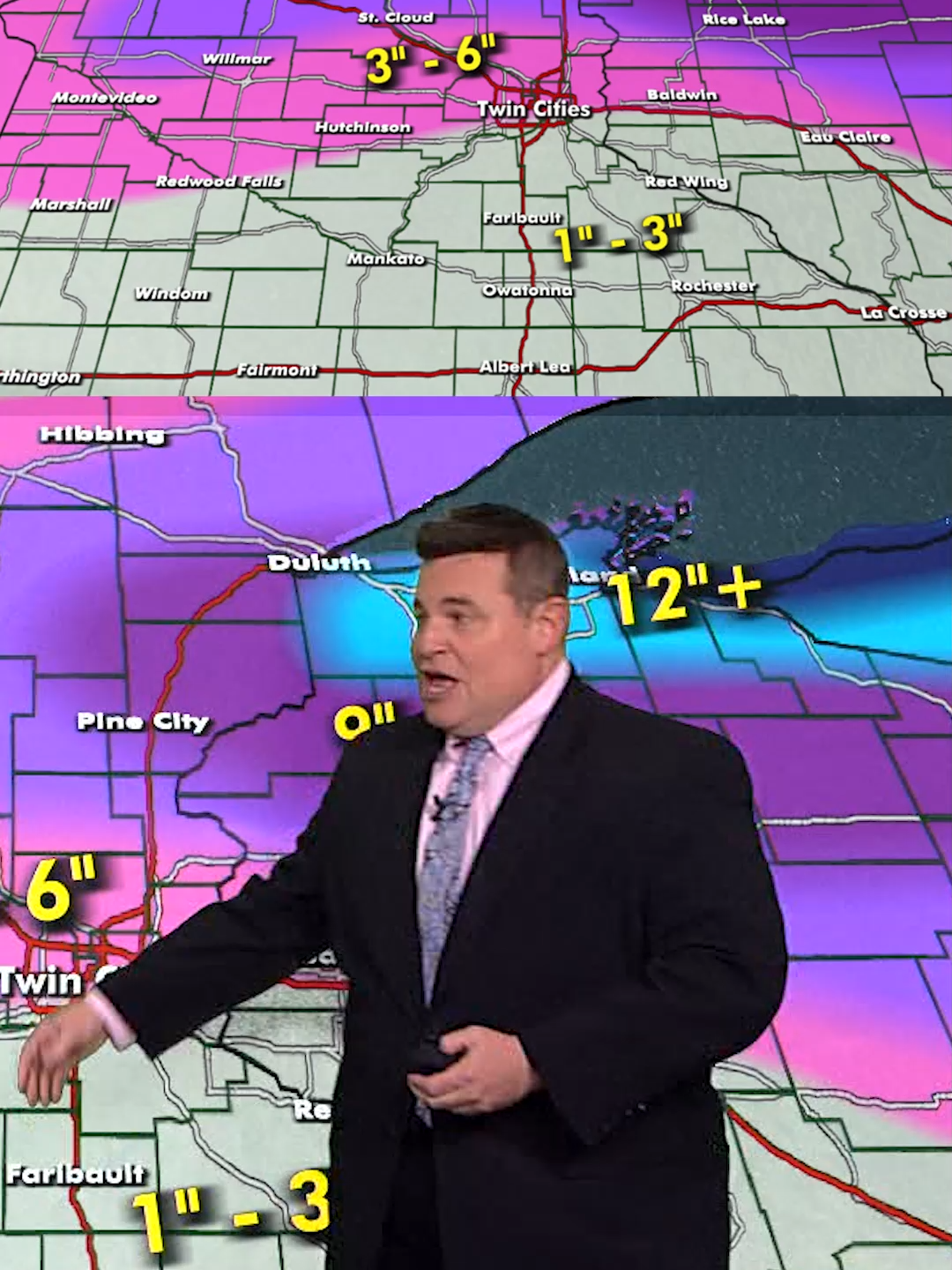 The first snowstorm of the season has led to several inches of accumulation in parts of Minnesota, with more snow continuing to fall Wednesday morning.  Here are some snow totals from Tuesday–Wednesday’s storm, so far: - Duluth: 10.3 inches - Grand Marais: 7.5 inches - Ham Lake: 5.3 inches - St. Cloud 4.8 inches - Shoreview: 4.5 inches - MSP Airport: 3.1 inches - Rosemount: 2 inches