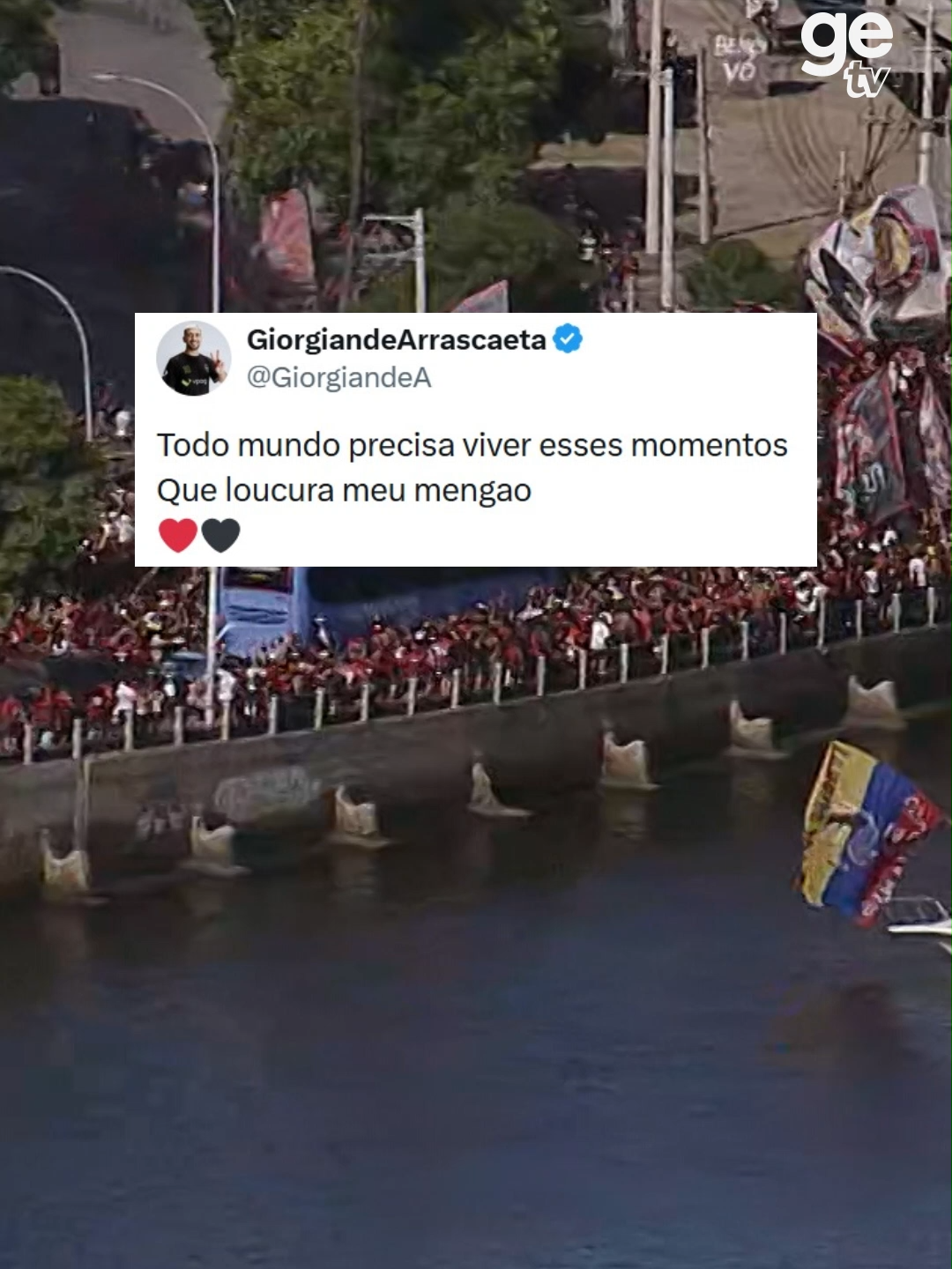 🔴⚫ ARRASCAETA 🤝 TORCIDA DO FLAMENGO #Libertadores #Flamengo #Futebol #LibertadoresNaGETV