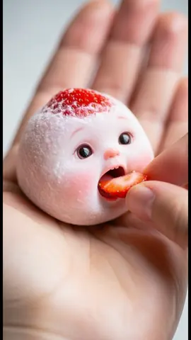 おいちぃ〜😋 #かわいい #咀嚼音 #asmr #大福 #苺大福 