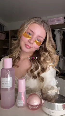 getting ready for dinner 💓 #grwm #makeup #skincare 