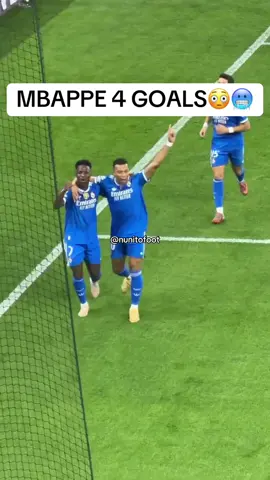 Mbappe 4 goals today vs OLYMPIACOS 💀 #kylianmbappé #mbappe #realmadrid #halamadrid #hattrick 
